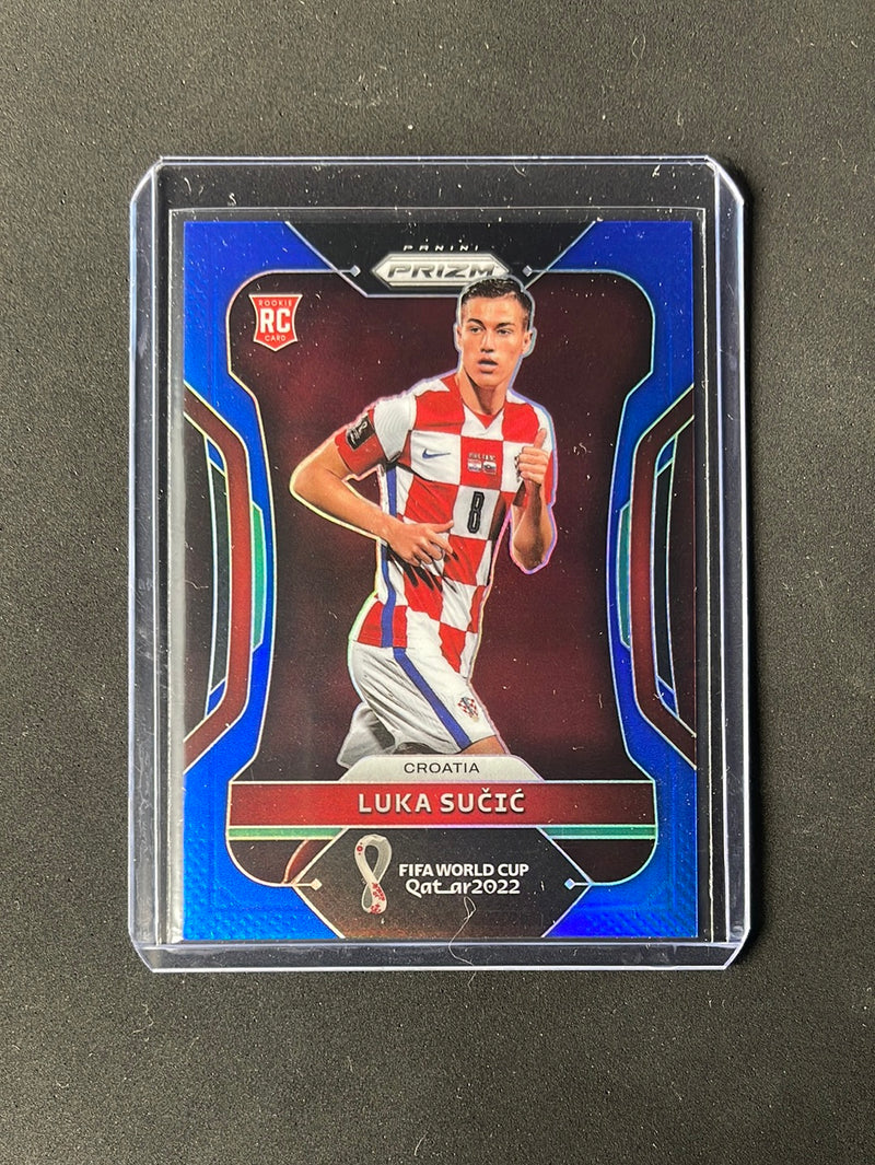 2022 Panini Prizm FIFA World Cup Qatar Luka Sucic Blue Prizm 275/299