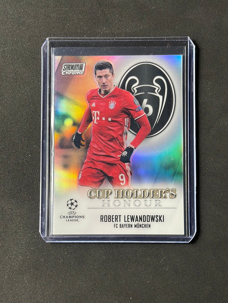 2020-21 Topps Stadium Club Chrome UEFA Champions League Robert Lewandowski Cup Holders Honour