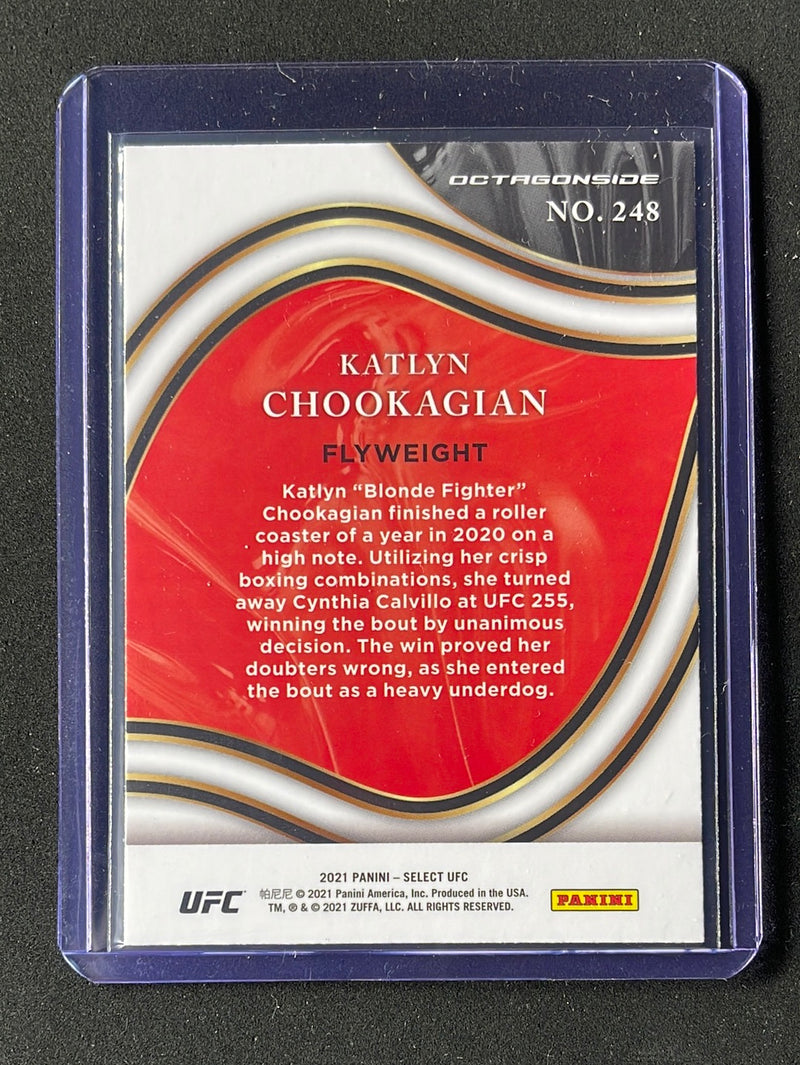 2021 Panini Select UFC Kaylyn Chookagian Octagonside