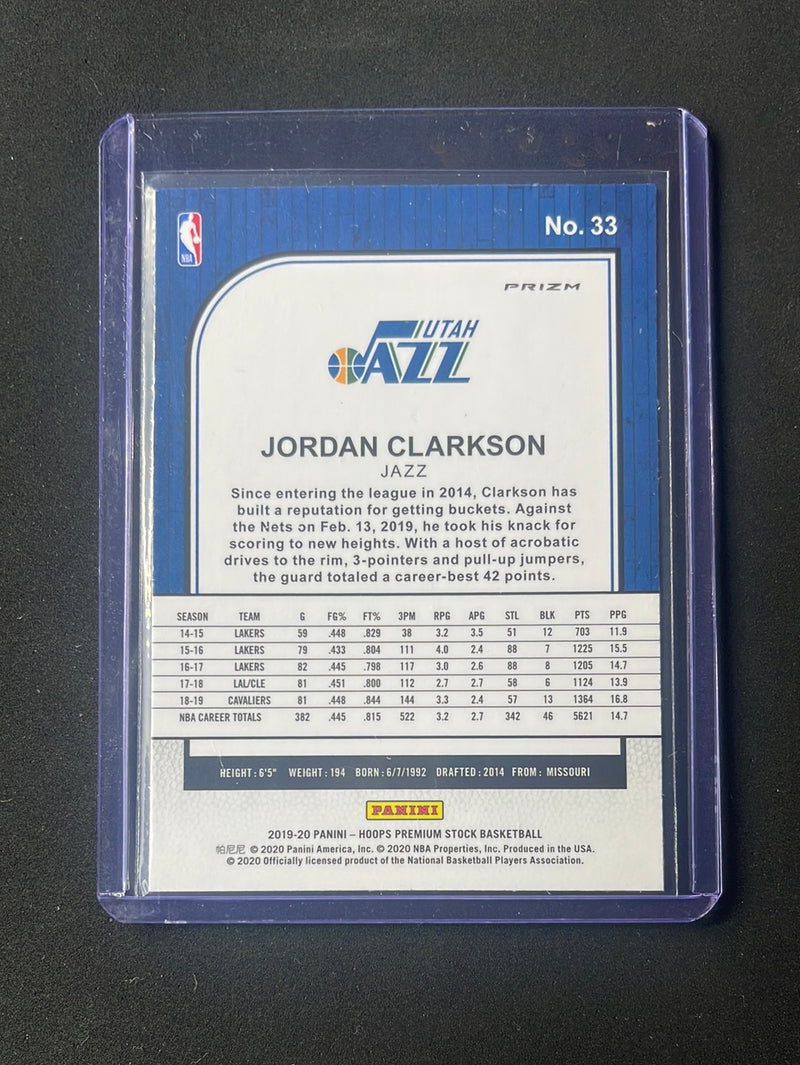 2019-20 Hoops Premium Jordan Clarkson Red Flash