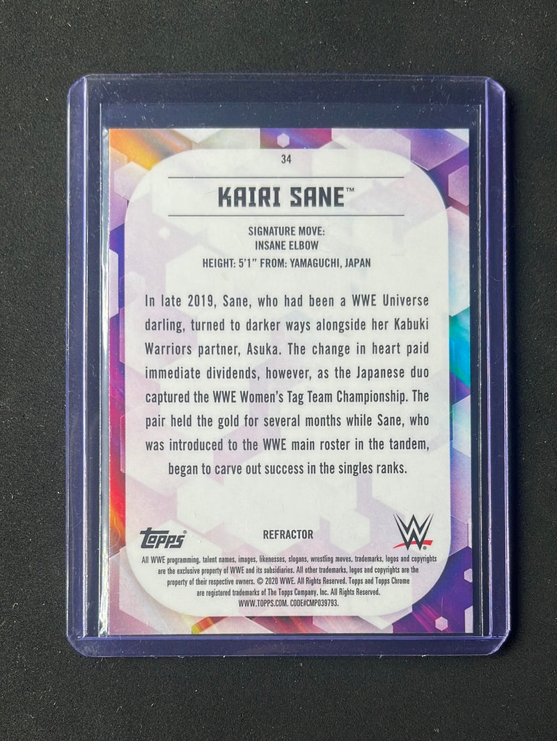 2020 Topps Chrome WWE Kairi Sane Refractor