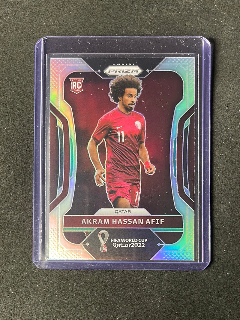 2022 Panini Prizm FIFA World Cup Qatar Akram Hassan Afif Silver Prizm