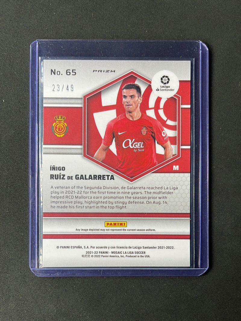 2021-22 Panini Mosaic La Liga Inigo Ruiz De Galarreta Purple Mosaic 23/49