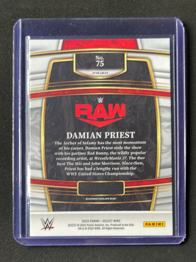 2022 Panini Select WWE Damian Priest Concourse Silver Prizm