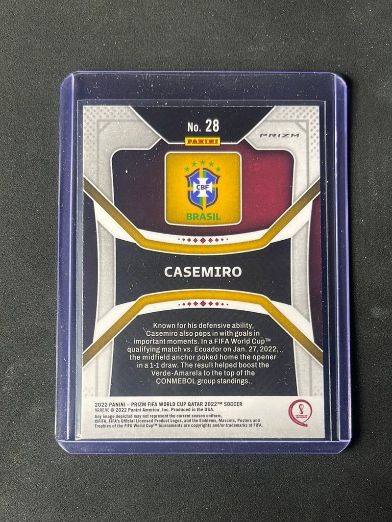 2022 Panini Prizm FIFA World Cup Qatar Casemiro Hyper Prizm