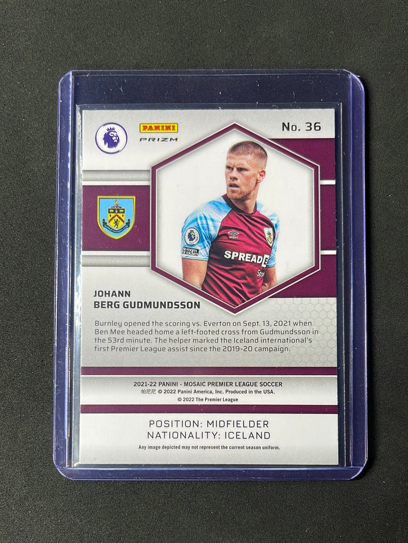 2021-22 Panini Mosaic EPL Johann Berg Gudmundsson Mosaic