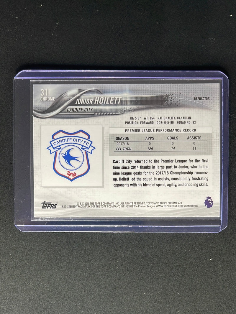 2018-19 Topps Chrome Premier League Junior Hoilett Refractor