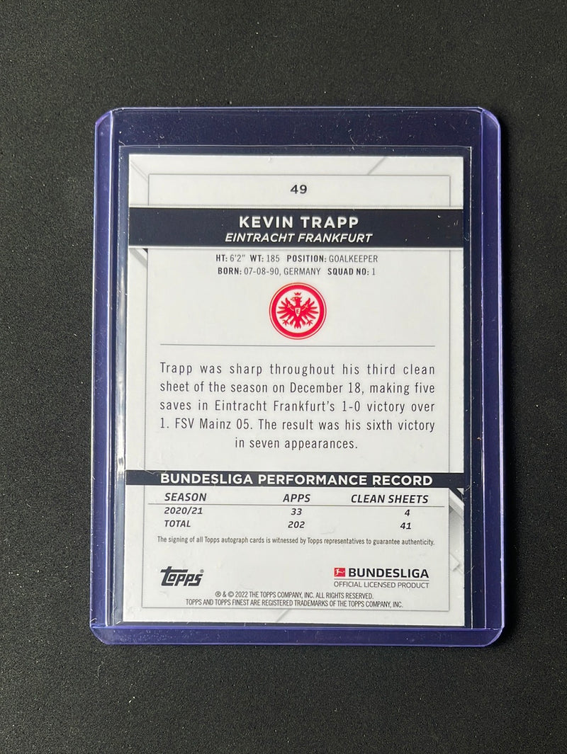 2021-22 Topps Finest Bundesliga Kevin Trapp Refractor