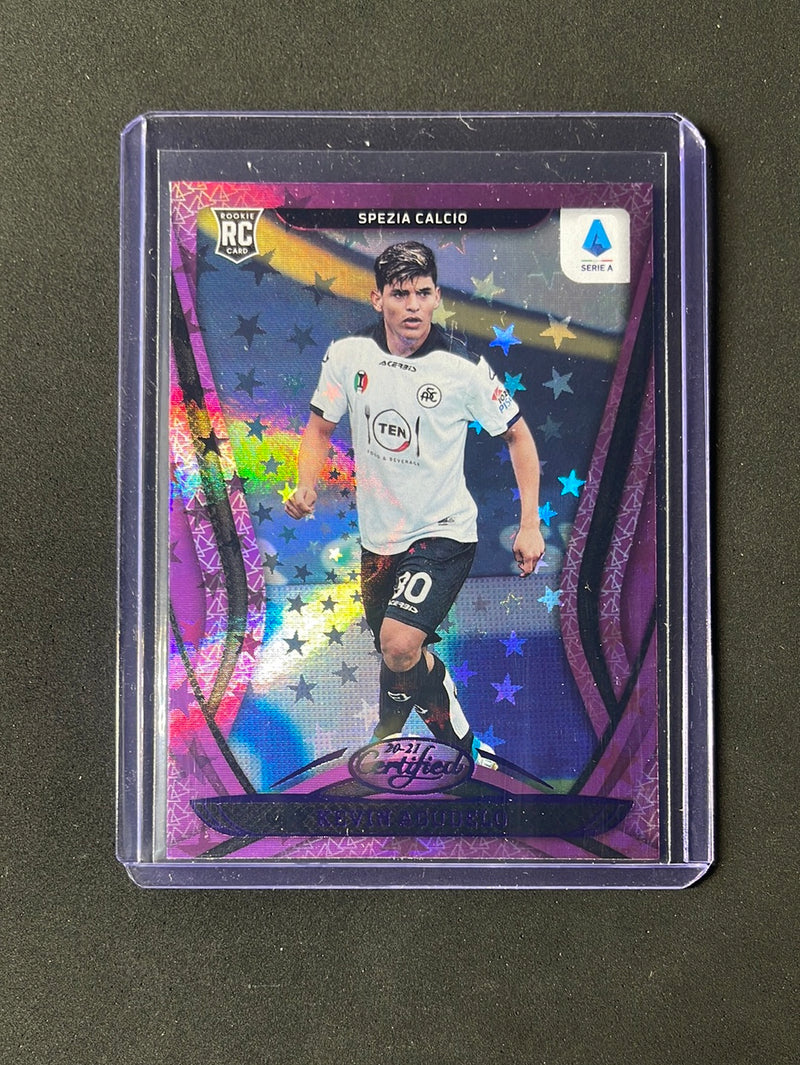 2020-21 Panini Chronicles Kevin Agudelo Certified Serie A Purple Astro