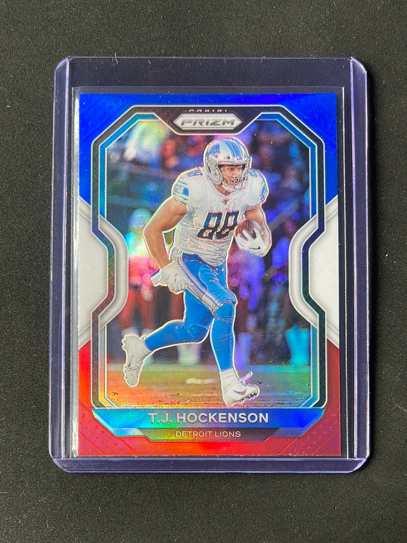 2020 Panini Prizm Football T.J. Hockenson Red/White/Blue Prizm