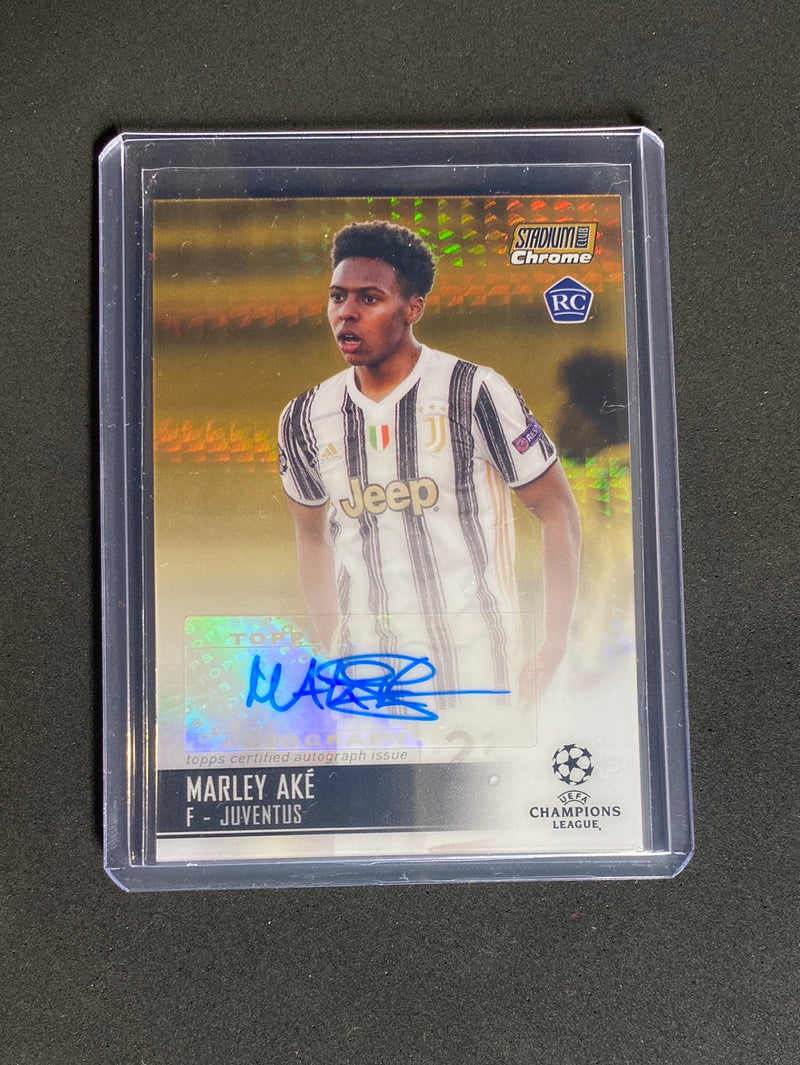 2020-21 Topps Stadium Club UEFA Champions League Marley Ake Gold Autograph 23/50