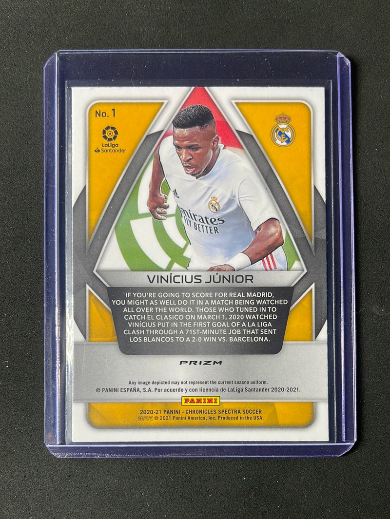 2020-21 Panini Chronicles Vinicius Junior Spectra La Liga Silver Circles