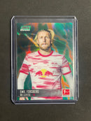 2021-22 Topps Bundesliga Stadium Club Chrome Emil Forsberg Green/Yellow Electric Charge 44/75