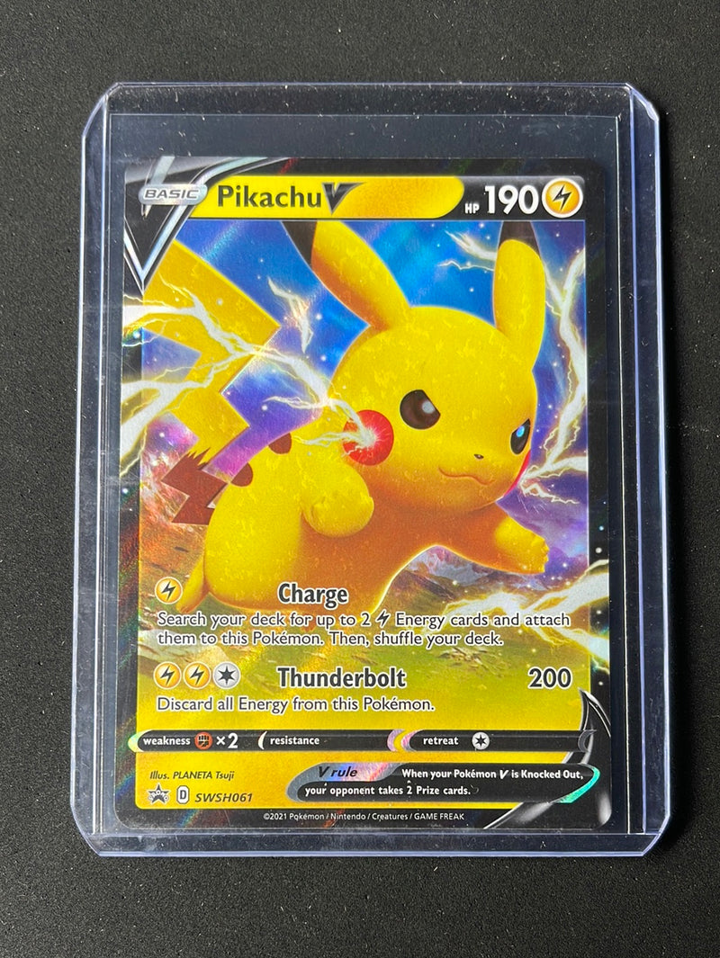 Pokemon TCG Sword & Shield Black Star Promo Pikachu V SWSH061