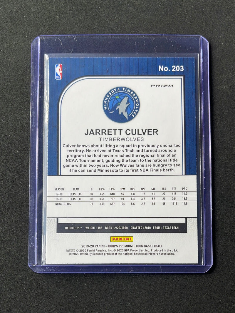 2019-20 Hoops Premium Jarrett Culver Silver