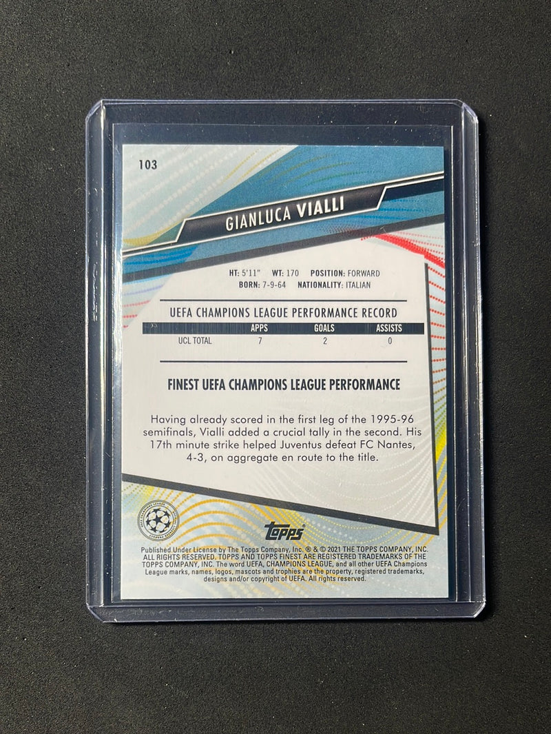 2020-21 Topps Finest UEFA Champions League Soccer Gianluca Vialli Refractor