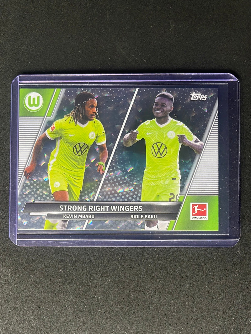 2021-22 Topps Bundesliga Kevin Mbabu/Ridle Baku Strong Right Wingers Speckle Foil