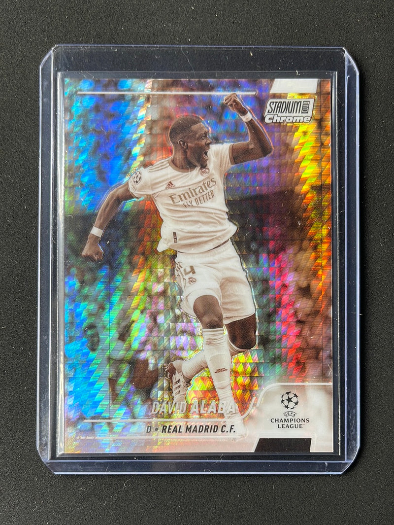 2021-22 Topps Stadium Club Chrome UEFA Champions League David Alaba Sepia Prism Refractor 13/75