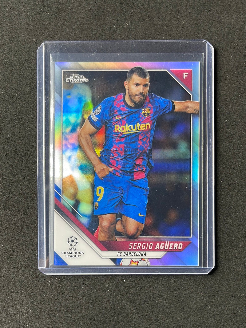 2021-22 Topps Chrome UEFA Champions League Sergio Aguero Refractor