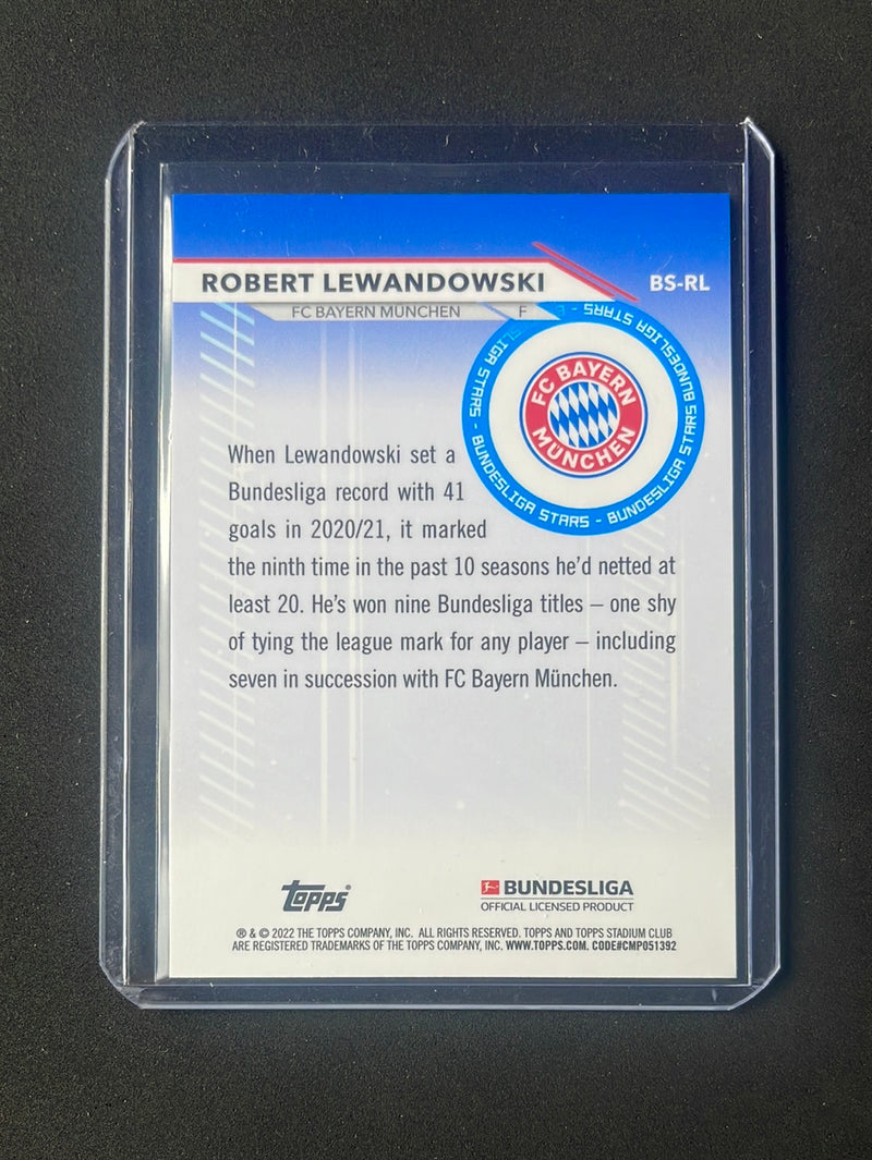 2021-22 Topps Bundesliga Stadium Club Chrome Robert Lewandowski Bundesliga Stars