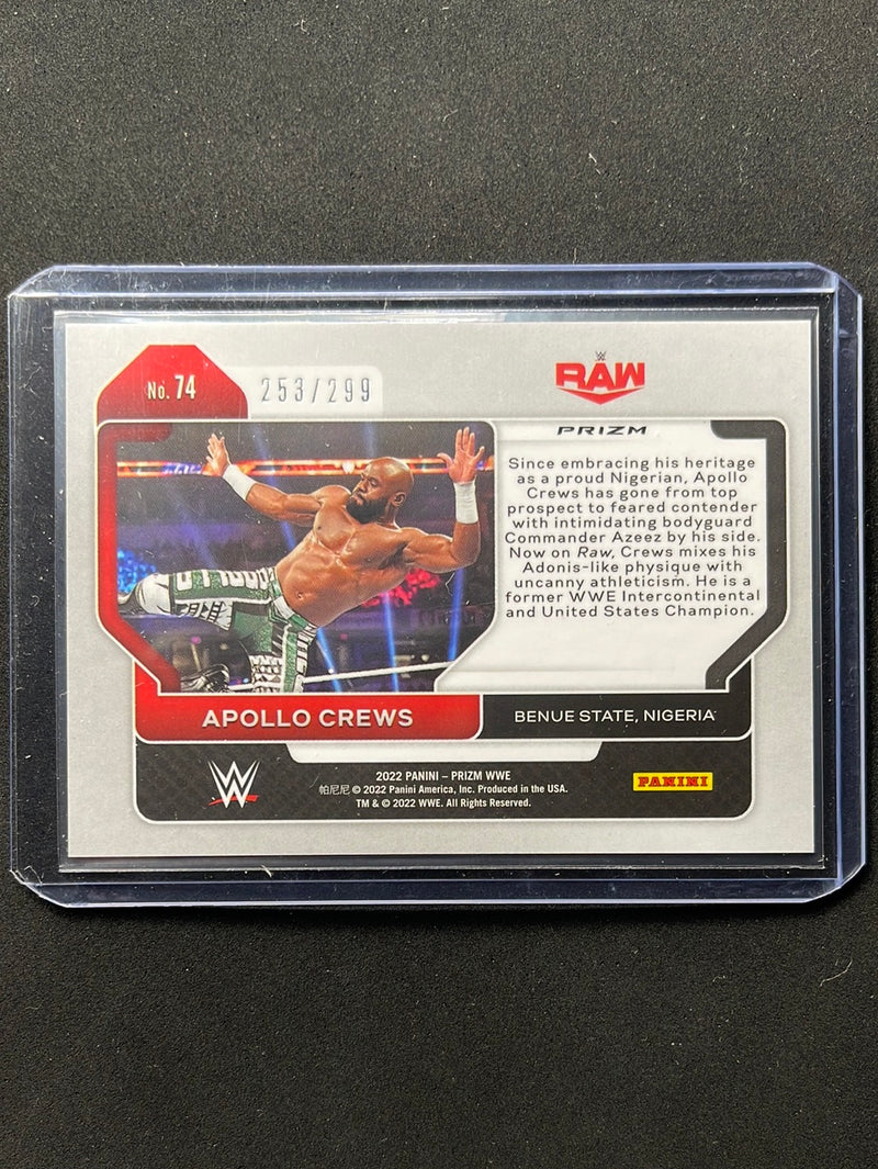 2022 Prizm WWE Apollo Crews Red Prizm 253/299