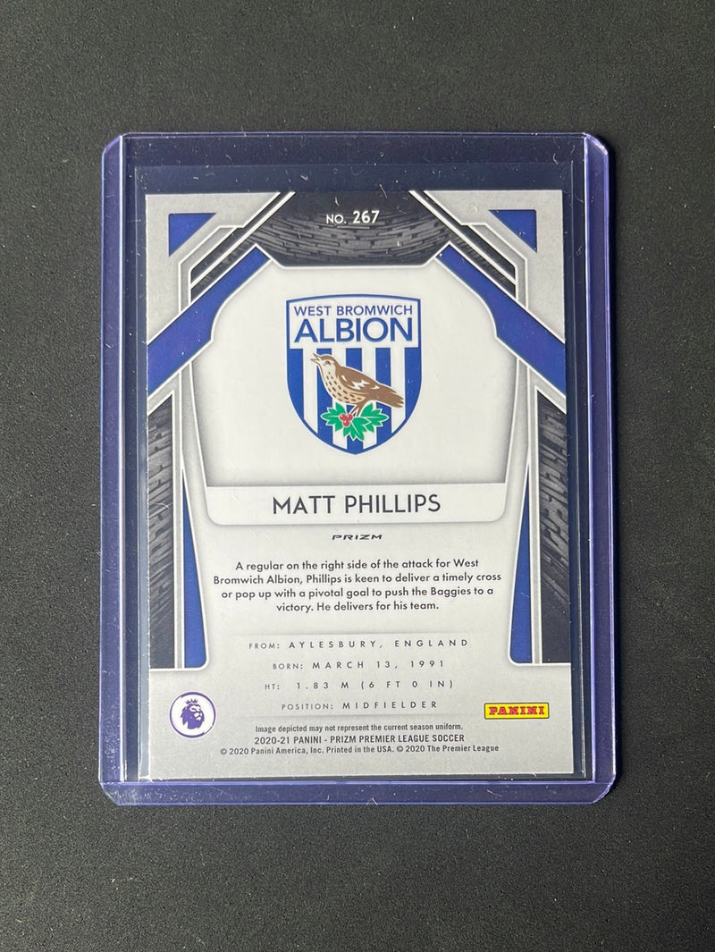 2020-21 Panini Prizm Premier League Matt Phillips Silver Prizm