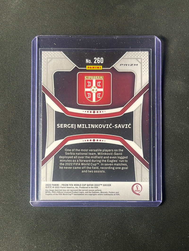 2022 Panini Prizm FIFA World Cup Qatar Sergej Milinkovic-Savic Silver Prizm