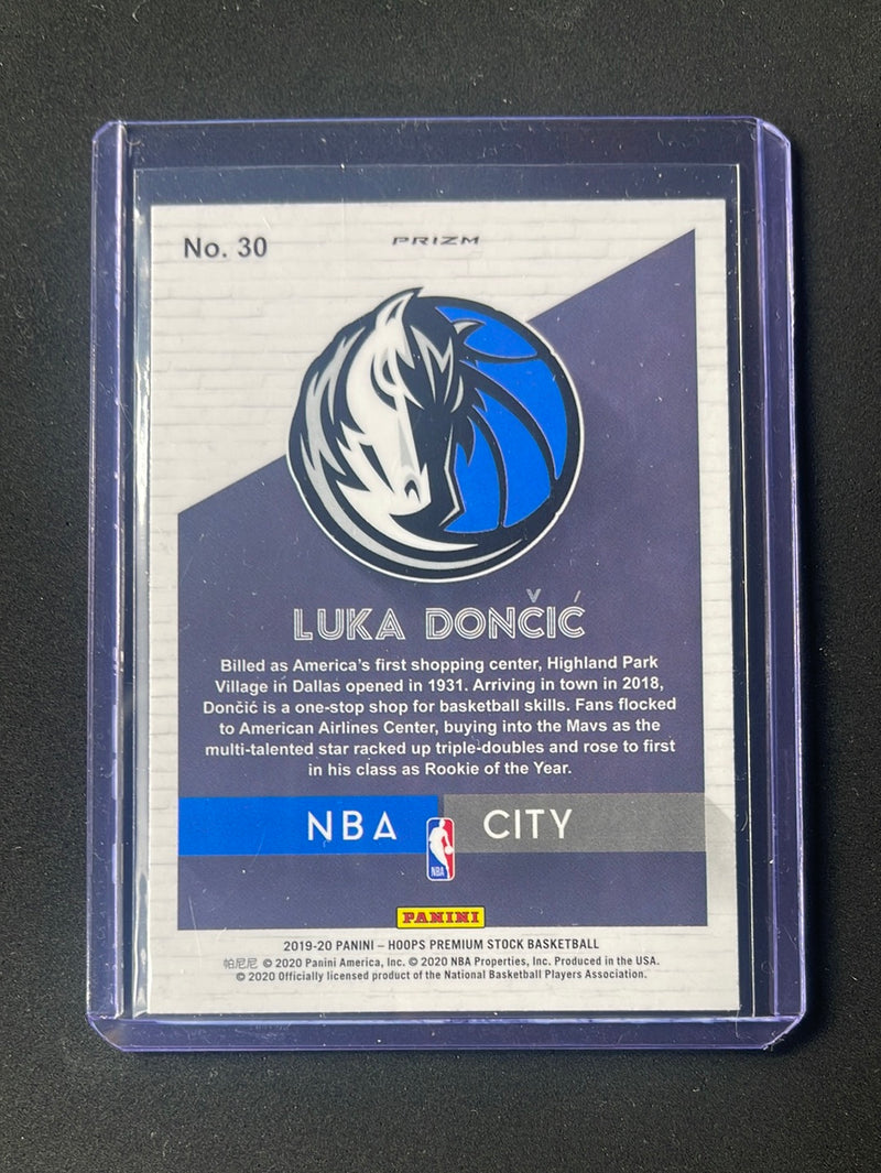 2019-20 Hoops Premium Luka Doncic NBA City Blue