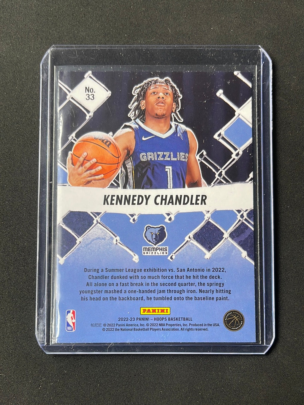 Kennedy Chandler Autographed 2022 Grizz Connect Jersey