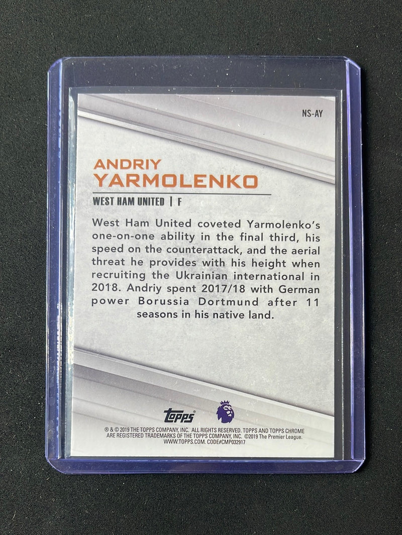 2018-19 Topps Chrome Premier League Andriy Yarmolenko New Signings