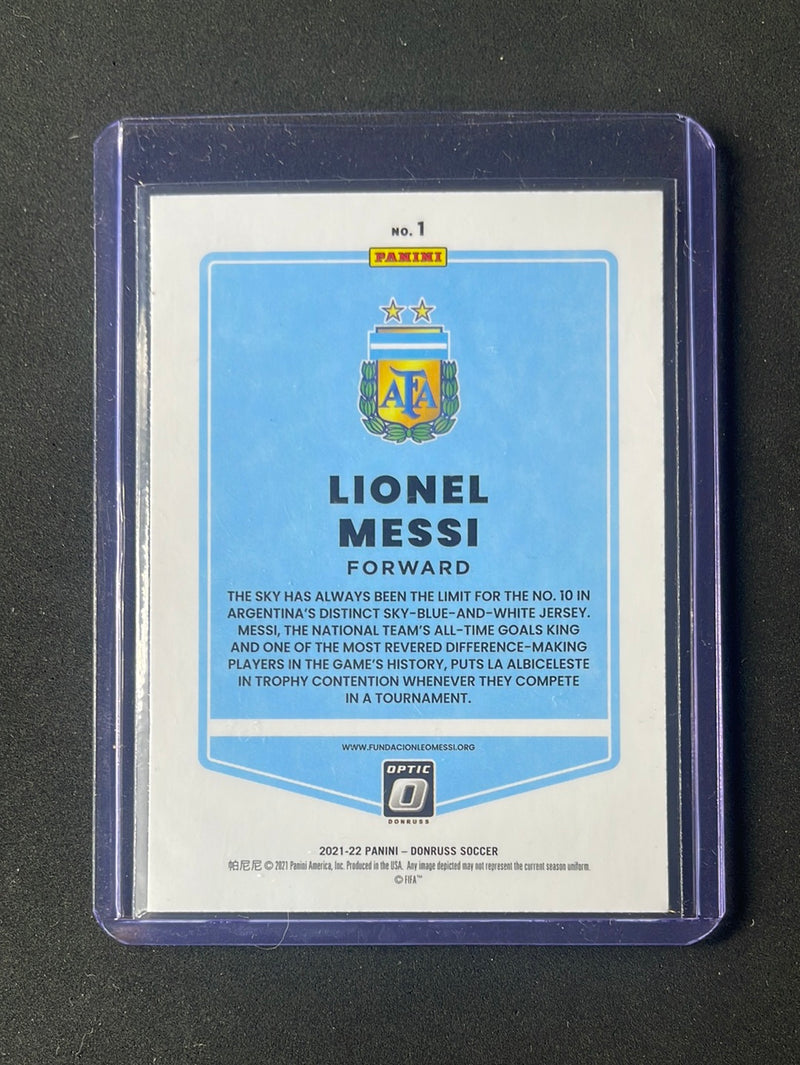 2021-22 Panini Donruss Road To Qatar Lionel Messi Optic
