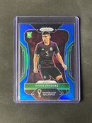 2022 Panini Prizm FIFA World Cup Qatar Johan Vasquez Blue Prizm 299/299