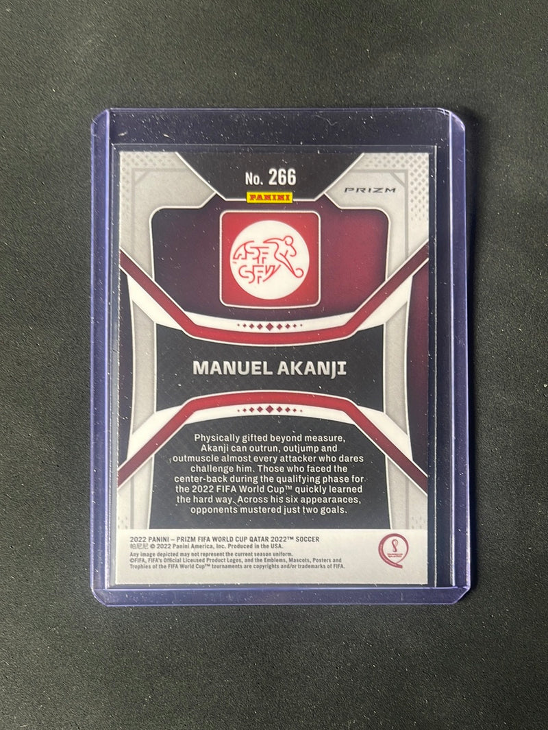 2022 Panini Prizm FIFA World Cup Qatar Manuel Akanji Silver Prizm