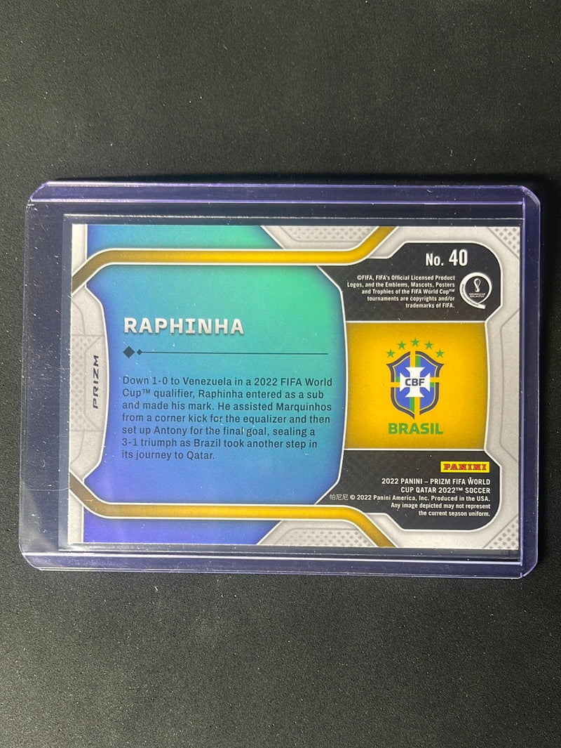 2022 Panini Prizm FIFA World Cup Qatar Raphinha New Era Silver Prizm