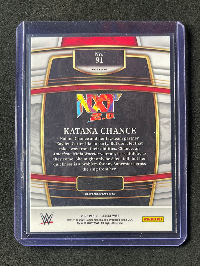 2022 Panini Select WWE Katana Chance Concourse Tri-Color Prizm