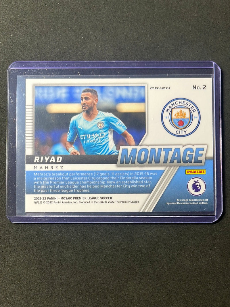 2021-22 Panini Mosaic EPL Riyad Mahrez Montage