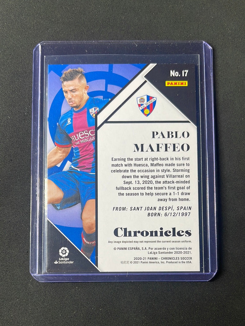 2020-21 Panini Chronicles Pablo Maffeo Chronicles La Liga Purple Astro