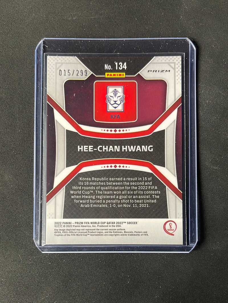 2022 Panini Prizm FIFA World Cup Qatar Hee-Chan Hwang Blue Prizm 15/299