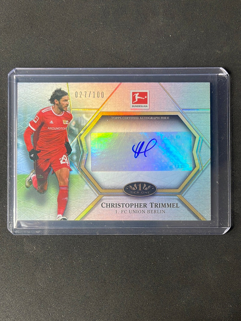 2021-22 Topps Tier One Bundesliga Soccer Christopher Trimmel Matchwinner Autographs 27/100