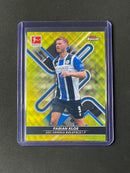 2021-22 Topps Finest Bundesliga Fabian Klos Yellow Wave Refractor 164/350