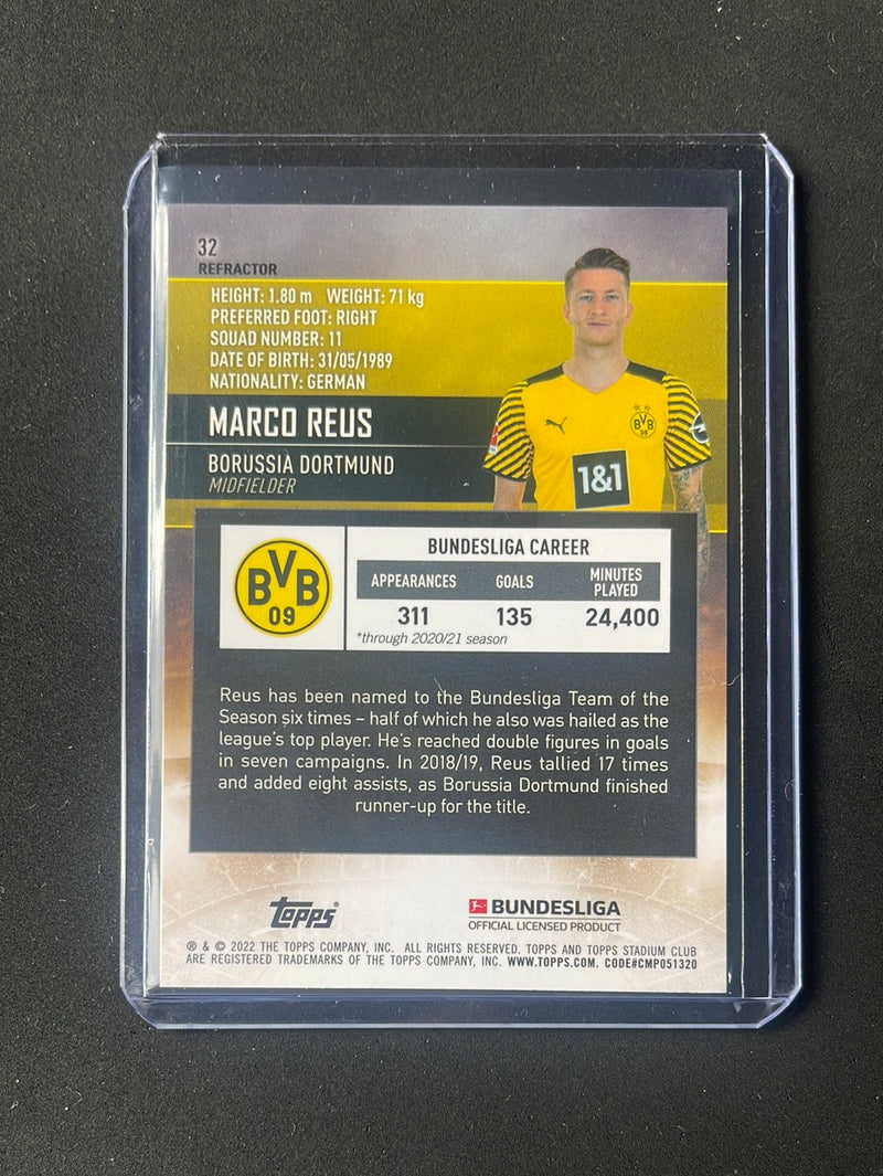 2021-22 Topps Bundesliga Stadium Club Chrome Marco Reus Refractor