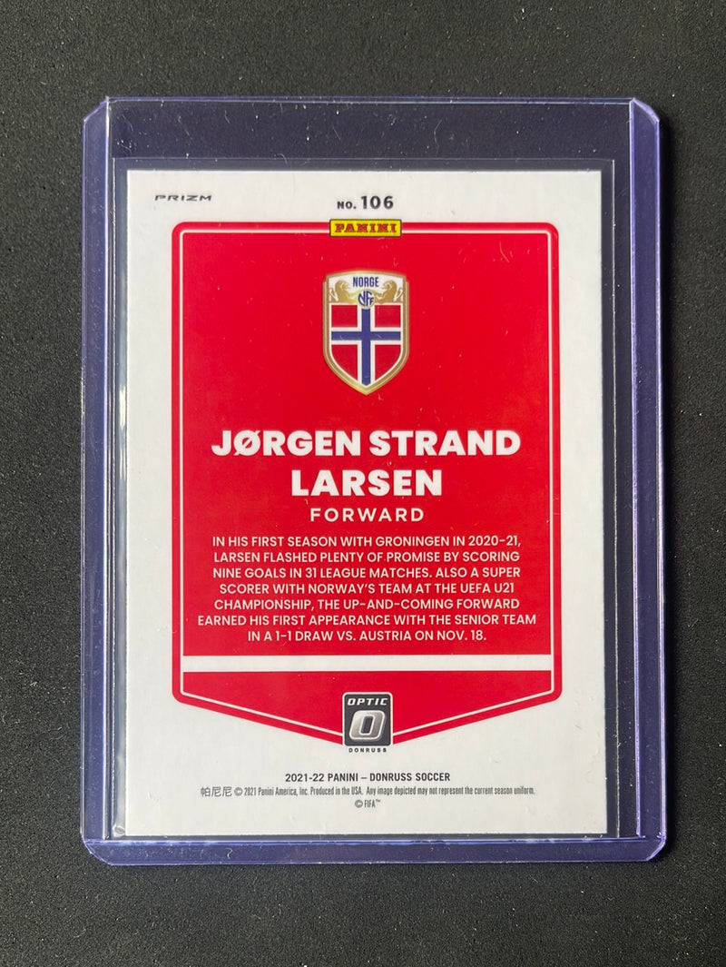 2021-22 Panini Donruss Road To Qatar Jorgen Strand Larsen Optic Silver