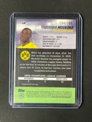 2021-22 Topps Stadium Club Chrome UEFA Champions League Youssoufa Moukoko Black & White Refractor 184/299