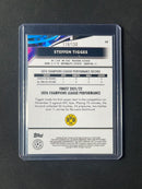 2021-22 Topps Finest UEFA Champions League Soccer Steffen Tigges Blue Refractor 118/150
