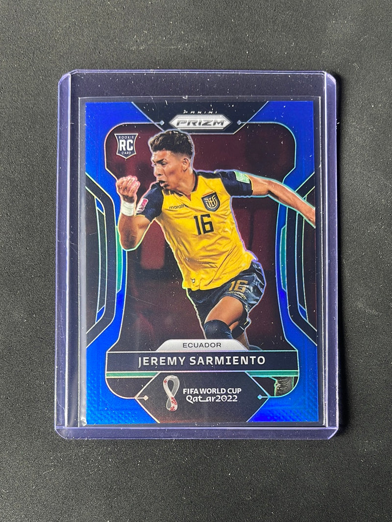 2022 Panini Prizm FIFA World Cup Qatar Jeremy Sarimento Blue Prizm 169/299