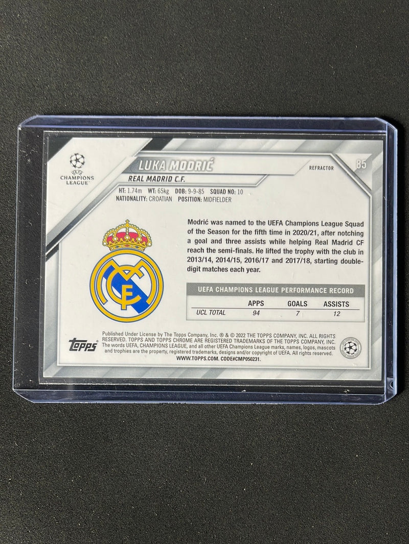 2021-22 Topps Chrome UEFA Champions League Luka Modric Refractor