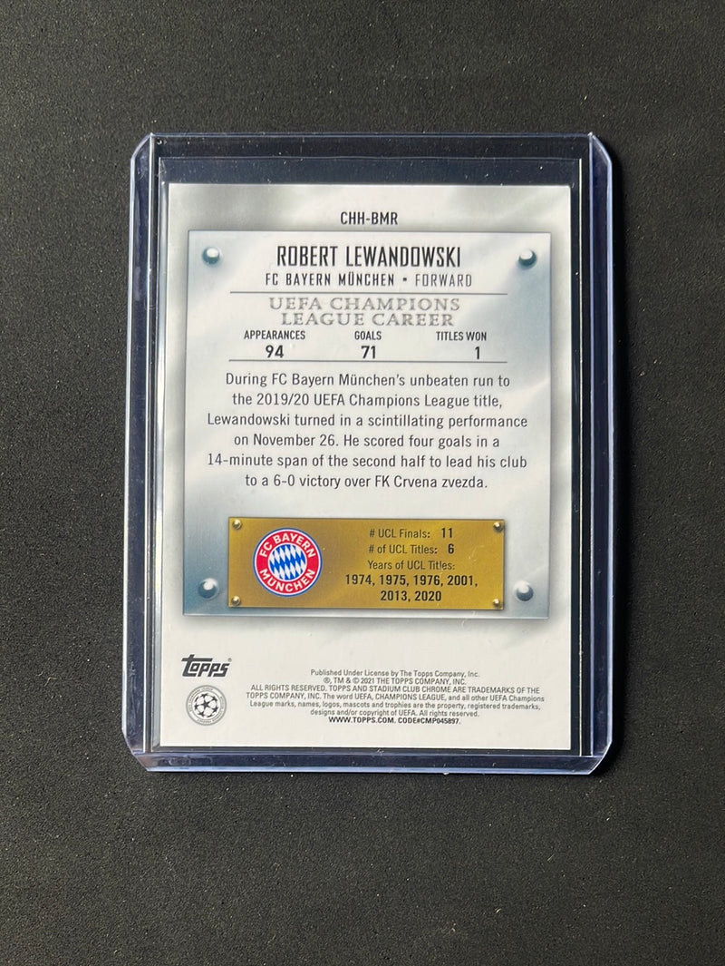 2020-21 Topps Stadium Club Chrome UEFA Champions League Robert Lewandowski Cup Holders Honour