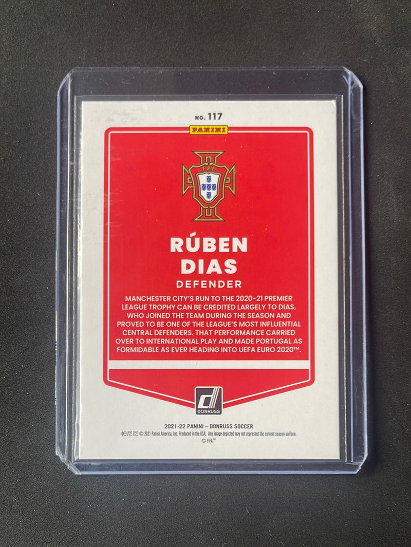 2021-22 Panini Donruss Road To Qatar Ruben Dias Red Laser 42/99