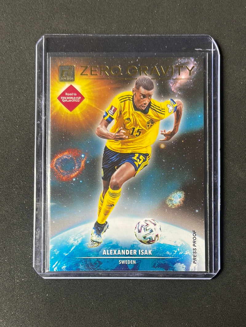 2021-22 Panini Donruss Road To Qatar Alexander Isak Zero Gravity Press Proof