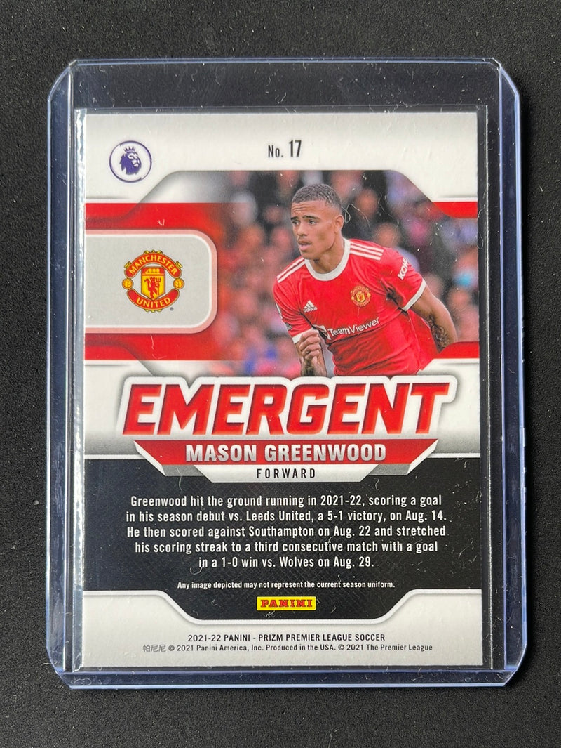 2021-22 Panini Prizm Premier League Mason Greenwood Emergent